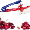 2 x Cherry Pitter Cherries Pitter Tool For Cherry Season | 250th Independence Day Pattern,Stainless Steel Rod,Lock Design, Sorage Box,Dishwasher