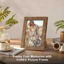 TOFOREVO Picture Frames 4x6 Set of 2 Rustic Wood Grain Photo Frame for Gallery Wall Mounting or Tabletop Display