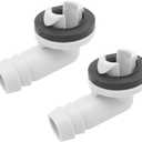 DGZZI 2PCS 3/5 Inch AC Drain Hose Connector Elbow Fitting with Rubber Ring for Window AC and Mini Split Units