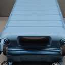 Traveler's Choice Pagosa Hardshell Expandable Luggage with Spinner Wheels, Baby Blue, 22-Inch Carry-on