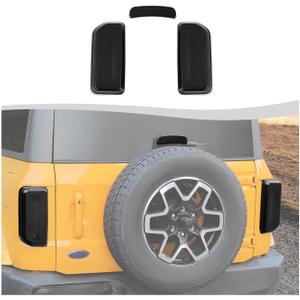 Taillight Rear Light Cover & 3rd Third Brake Light Cover Kit Compatible with Ford Bronco 2021-2026+ (Smoke Black)