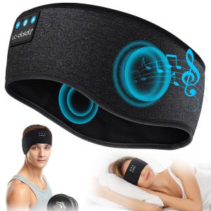 LC-dolida Sleep Headphones Bluetooth Music Band Headphones with Thin HD Stereo Speakers Perfect for Side Sleepers, Sport, Yoga, Travel