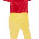 SWEETXIN Adult Onesie Halloween Cosplay Plush Flannel Hooded Pajamas Costume Loungewear (Large, Yellow Bear)