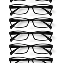 Gaoye Reading Glasses for Women, 6 pack Fashion Readers for Women Men Spring Hinge Eye Glasses, Blue Light Reading Glasses