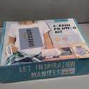 Ecoofor Screen Printing Kit  53pcs All-in-One Set with 50W UV Exposure Lamp,3 Size Wood Screen Printing Frames, 6 Colors Screen Printing Ink, 15 A4 Size Inkjet Transparency Films