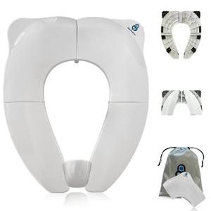 Baby Proof Me Potty Training Seat Travel  Foldable Potty Training Seat Cover for Toddlers, Portable, Travel Potty Seat, Folding Toilet Seat for Kids, and Toddler Toilet Seat Cover (White)