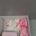 Honeydak 9 Pcs Pink Coquette Bow Gift Set with 16 oz Aesthetic Pink Glass Cup, Jewelry Box, Socks, Hairband, Keychain, Gift Box, Bow Knot Coquette Stuff Presents for Girls Women Sister Friend