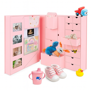 Baby Keepsake Box - Baby Memory Box - Baby Boy Girl Keepsake Box Tins Memory Box Pregnancy Baby Bubbs Storage Box Baby First Year Box Library Baby All-in-One Organizer