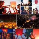 10pcs Colors Paper Lanterns Decorative Party Hanging Decorations, Paper Lamps Have Excellent Decorative Effects and can Bring a Warm and Romantic Atmosphere to Spaces to Meet Decorative Needs.