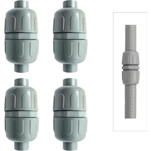 3/4 Inch Liquid Tight Connector Double Ended Conduit connector PVC flexible Conduit double ended connector, liquid-tight electrical Conduit fittings, Easily pass wires through the Conduit (4 Pack)