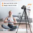 JOILCAN Phone Tripod Stand, 68" Tripod for iPad iPhone Tablet with Remote Universal Holder Carry Bag, Travel Aluminum Tripod for Video Recording Photos Vlogging Compatible with iPad Pro iPhone Camera