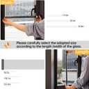 2 x Window Privacy Film One Way Mirror Reflective Window Film See Out Not in Sun Blocking Heat Control Anti UV Window Tint for Office Home Door(Black-Silver, 17.5 Inch x 6.5 Feet)