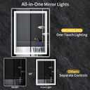 32"x30" LED Bathroom Mirror with Anti-Fog, Stepless Dimmable Lights, 3 Color Modes, Shatter-Proof Tempered Glass,Waterproof Design