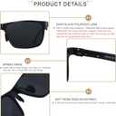 Carbon Fiber Sunglasses for Men Polarized Ultralight Classic Square Sun Glasses Driving Fishing Golf