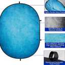 Kate 5x6.5ft Collapsible Backdorp Pop Up Backdorps,Double Sided Blue Screen and Gray Screen, 2 in 1 Collapsible and Reversible Background for Photography, YouTube Videos,and Live Streaming