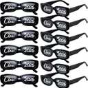 Benwanfee 6Pcs 2025 Graduation Glasses Class of 2025 Sunglasses Black Plastic Eyeglasses for Graduation Eyewear Party Supplies Photobooth Props