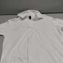 MIER Men's Golf Polo Shirt Sun Protection Outdoor Sports Shirt Moisture Wicking,White,M  