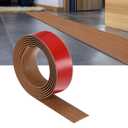 M METERXITY Floor Transition Strip Self Adhesive, 6.56FTx1.58Inch PVC Laminate Flat Divider Door Transition Strip for Joining Floor Gaps/Carpet/Tiles/Doorways [Teak]