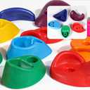 TOPNEW 32 Rock Climbing Holds Multi Size for Kids, Adult Rock Wall Holds Climbing Rock Wall Grips for Indoor and Outdoor Playground Play Set - Includes 2 Inch Mounting Hardware