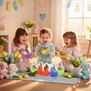 6 Pack Jumbo Eggs with Dinosaur Pull Back Cars Toys Inside for Kids Boys Toddlers Easter Basket Stuffers Party Favors Easter Egg Fillers