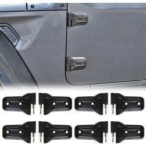 Hooke Road for Jeep Door Hinge Kit Compatible with Jeep Wrangler JL Unlimited 4-Door | Gladiator JT 2018-2024 (Set of 8 Hinges) Hooke Road for Jeep Door Hinge Kit Compatible with Jeep Wrangler JL Unlimited 4-Door | Gladiator JT 2018-2024 (Set of 8 Hinges)