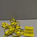 25 PVC Event Staff Lanyards,Staff Pass,PVC Cards Yellow Lanyard and writable Staff Cards with Club Event,Party Event,Organizer Conference,Concert,Office Supplies(Yellow)