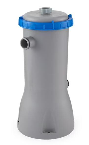 Bestway Flowclear 1,000 Gallons Per Hour 120 Volt Above Ground Swimming Pool Water Filter Pump Cartridge with Automatic Shut Off Timer (Gray)