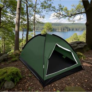 XL 1-Person Camping Dome Tent, Lightweight Waterproof Backpacking Camping Dome Tent with Weather-Resistant Rainfly & Carry Bag, Compact Outdoor Shelter for Hiking, Fishing, X-Large