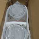 1 Gallon Glass Jars with Airtight Lid, Large Glass Storage Containers with Lids, 2 Pack Wide Mouth Mason Jars with Measurement Marks, Kitchen Pantry Storage for Flour, Sugar, 138oz, Dishwasher safe