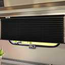 RV Blinds for Camper Windows, Camper Replacement Blinds, Privacy Protection, RV Window Shades for RV, Camper, Travel Trailer, Black (32" W x 24" L)