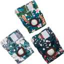 CuteBone Dog Diapers Female Washable Small Medium Large 3 Pack Reusable Doggie Diapers Puppy Period Pants for Doggy Heat Cycle Peeing, Jungle series 3pcs, XL