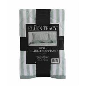 Ellen Tracy™ Stripe Single King Quilted Sham - Green