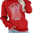 MOUSYA Christmas Sweatshirts Women Thats It I Am Not Going Sweatshirt Christmas Tree Graphic Shirt Holiday Tops (Red, S)