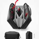 tomtoc Electronic Organizer Accessory Pouch for MacBook Charger, Cables, Power Bank, Hard Drive, Cords, Water-resistant Storage Bag with Removable Card Slots for USB Adapter, Memory Card, Black