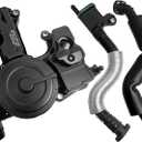 06H103495AB PCV Valve Engine Crankcase Vent Oil Separator Breather Hose 3-Piece Compatible with Audi A3 A4 A5 Q5 TT fit for VW Beetle CC Jetta Passat Tiguan 06H103495AH 06H103495B