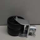 Rockane Dual 6'' Trailer Jack Swivel Caster Wheel Replacement with Rubber Wheel Chock2000LBs Capacity with Pin for Boat Hitch Camper for Soft Ground Roll - Perfect Matching Jack Wheel Dock