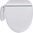 ZMJH ZMA102D Bidet Toilet Seat, Round Smart Unlimited Warm Water, Vortex Wash, Electronic Heated, Warm Air Dryer, Rear and Front Wash, LED Light, Need Electricity, White, (Round)