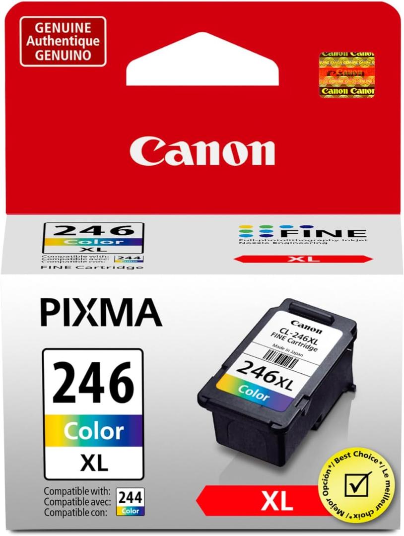 Canon CL-246XL Color Ink Cartridge, Compatible with MX492, MG3020, MG2920, MG2924, IP2820, MG2525, and MG2420