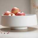 White Rustic 14 Inch Fruit Bowl, 14 Inch Capacity