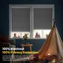Motorized Blinds No Drill Automatic Blinds for Windows Cordless Roller Shades Electric Blinds with Remote Control Smart Blinds (Grey, 36 x 72)