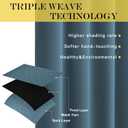 NICETOWN Smoky Blue Blackout Curtains for Bedroom/Living Room 132 Inch Length - Thermal Insulated Room Darkening Grommet Top Window Curtains (100 by 132 - Inch, 1 Panel)