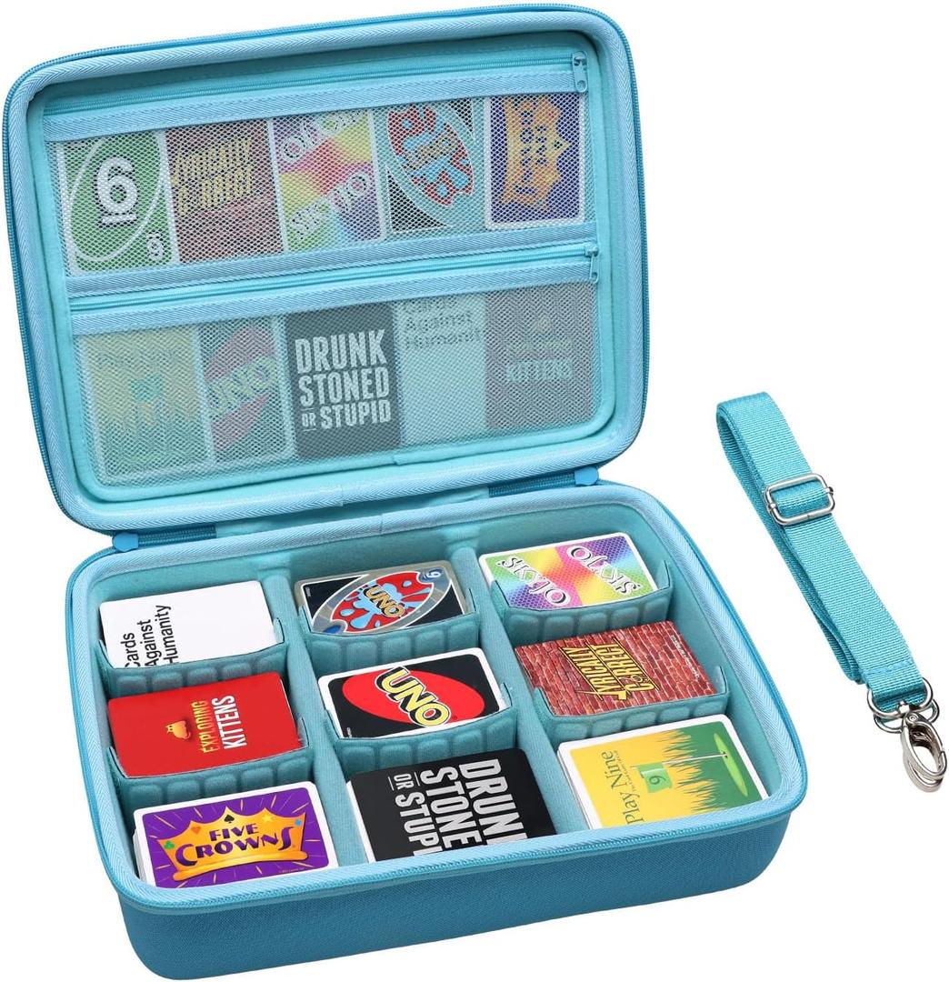 XANAD Card Game Case Fits 3000+ Cards, Fits for Baseball Sports playing card/UNO/playing card Against Humanity Card Game and All Other Card Games Expansions (Sky Blue)