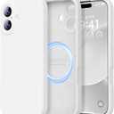 LOVE 3000 Designed for iPhone 17 Case, Premium Silicone [Compatible with Magsafe][Soft Anti-Scratch Microfiber Lining] Shockproof Protective Phone Case for Men Women 6.3", White