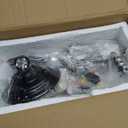 CVKASH 3 - Light Branch Crystal Chandelier Small Flush Mount Vintage Pendant Hanging Lighting Farmhouse Light Fixture for Bedroom Porch Dining Room Kitchen Hallway Foyer(Matte Black)