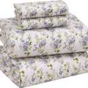 RUVANTI Flannel Sheets Queen Size - 100% Cotton Double Brushed Bed Sheets, Deep Pockets 16 Inches Queen Sheet Set, All Seasons Breathable & Extra Soft - Warm & Cozy, 4 Piece, Sand Rose