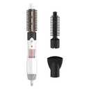 Conair Double Ceramic 3-in-1 Hot Air Brush, Interchangeable Attachments: 1-Inch Thermal Brush, -Inch Boar and Nylon Bristle Brush, and Concentrator, Voluminous Curls & Straight Styles, White