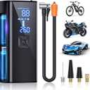Tire Inflator Portable Air Compressor, 150PSI Portable Air Pump for Car Tires, 2X Faster Inflation Air Compressor with Digital Pressure Gauge for Car, Bike, Motorcycle, Ball