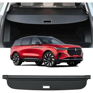 AQAE® Cargo Cover Compatible with 2024 2025 2026 Lincoln Nautilus Trunk Cover Retractable Rear Trunk Security Cover Shielding Shade Lincoln Nautilus Cargo Cover, Black