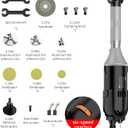 IZIO Multi-Purpose Electric Die Grinder Kit - 6 Variable Speed Polisher & Sander, Compact 1" Rotary Angle Grinder for Metal/Wood Crafting, DIY & Professional Grinding Tool (Black)