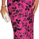 MEROKEETY Women's 2026 Summer Wedding Guest Dresses Formal Strapless Bodycon Floral Tube Mesh Cocktail Party Maxi Dress, Medium